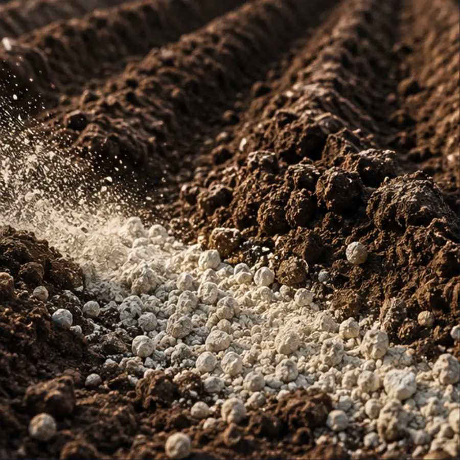 Close-up of cultivated soil representing agricultural bentonite applications