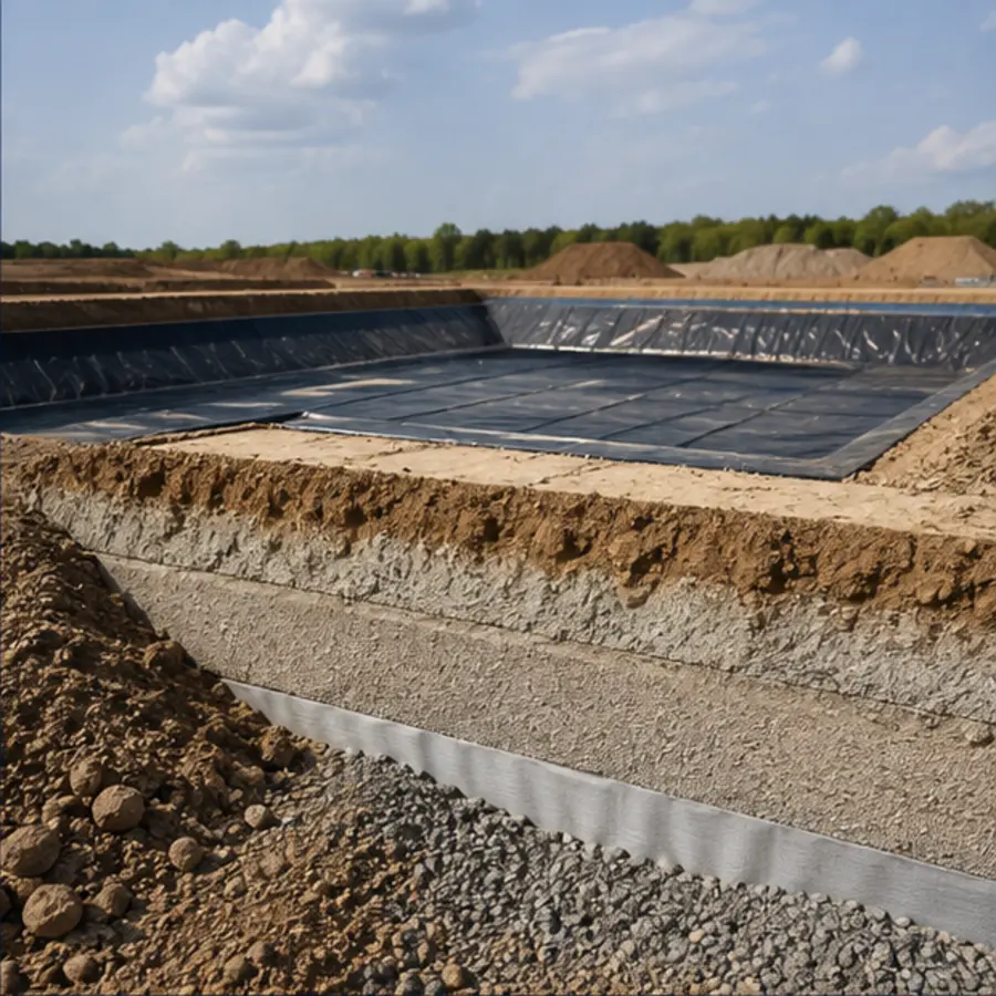 Industrial water-treatment basins representing environmental applications